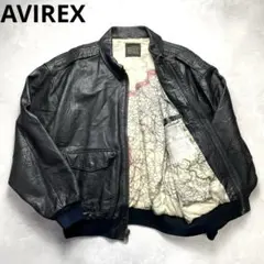 入手困難 良品 AVIREX A-2 フライトジャケット 本革 ブラック L