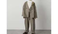 リジュール　ベージュノーカラースーツセット　100サイズ　入園式　入学式
