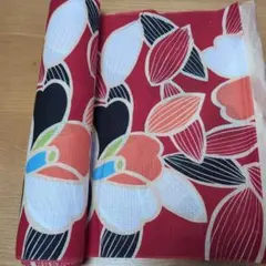 お値下げ 新品赤地 花柄 ゆかた反物