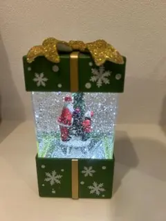 置物 クリスマス スノードーム サンタさんライト