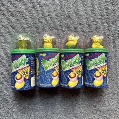 ② 【希少/筒付】明治 ポケモンマスコット ピカチュウ 4体セット（クリア入り）