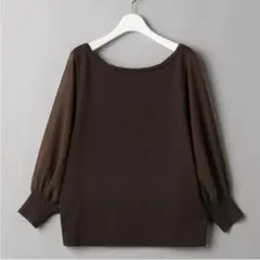 BEAUTY&YOUTH 2way シアースリーブニット ブラウン