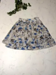 COMME CA ISM 花柄プリーツスカート M