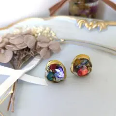 レジンピアス　マルチカラー㊼