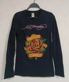 00s y2k Ed Hardy Tシャツ ラインストーン バラ スカル ハート - メルカリ