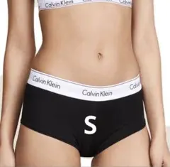 黒S ボーイショーツ　カルバンクライン レディース ボクサー スポーツショーツ