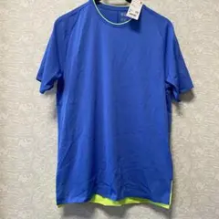 新品タグ付き　ユニクロ　レディース　ドライEXクルーネックT 半袖　青色Mサイズ
