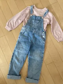 オーバーオール&ロンTセット120cm