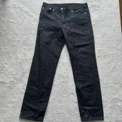 ブラック ストレートデニム