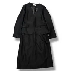 極美品 キャトルエピス ジャケット スカート セットアップ 大きいサイズ ラメ