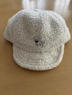petit main ボアキャップ 犬　刺繍　52cm