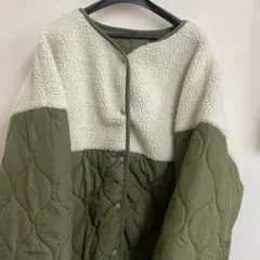 ボアキルティングジャケット オリーブグリーン