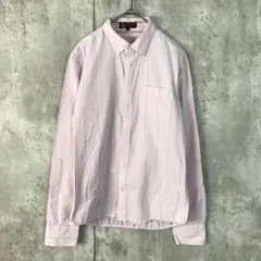 MICHEL KLEIN(サイズ46)/メンズ/長袖シャツ/ピンク/ストライプのサムネイル