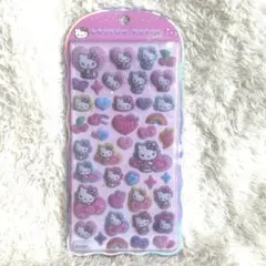 【正規品】コットンパフィーシール　キティ　ヒョウ柄　ボンボンドロップシール