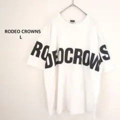 ロデオクラウンズワイドボウル◉半袖Tシャツ L ホワイト ビッグロゴ ゆるだぼのサムネイル