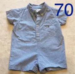ラルフローレン 半袖 ロンパース カバーオール チェック