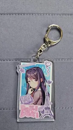 ドキドキ文芸部 東京タワー　ユリ アクリルキーホルダー　缶バッジ ドキドキ文芸部 DDLC 東京タワー アクリルキーホルダー&缶バッジ ユリ