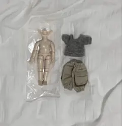 オビツ11 ホワイティ カスタム済み ねんどろいどドール ボディ服ズボンセット