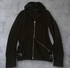 00s archive A.S.M far knit doublezip y2kのサムネイル