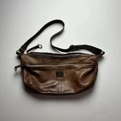 Vintage アーカイブ レザー ショルダーバッグ y2k パンク