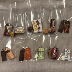 ミニチュアお菓子キーホルダー 10個セット