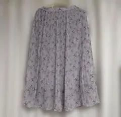 GLACIER 花柄ロングスカート　パープル　Mサイズのサムネイル