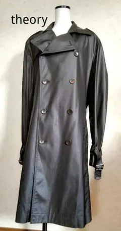 希少LL大きめ✨美品 レザートレンチコート 牛革 2WAY ダブル 艶感 黒 希少LL大きめ✨美品 レザートレンチコート 牛革 2WAY ダブル 艶感 黒
