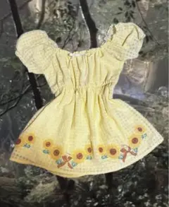 チュニック 半袖 ひまわり 向日葵 黄色 森ガール フェアリーグランジ 平成