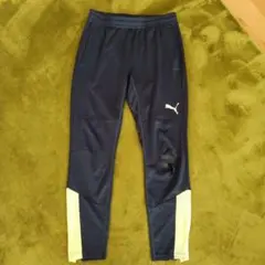PUMA ジャージ ネイビー/黄緑 Lサイズ ダメージあり