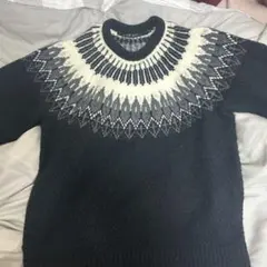 Niko and… ノルディック柄セーター 黒と白