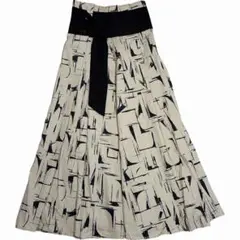 アールビーエス　ビームス　フレアスカート ハイウエスト　ベージュ　0