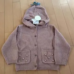 テータテート いちご ニットカーディガン フード 95