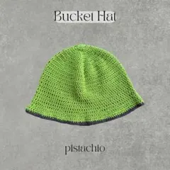 【キッズ】バケットハット　クラッシャー　帽子　クロシェ　綿100% ハンドメイド