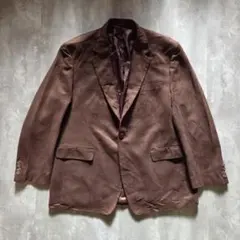 USA古着ラルフローレンCHAPSブラウンスウェードテーラードジャケット