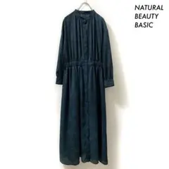 NATURAL BEAUTY BASIC★ヴィンテージ調プリントワンピース