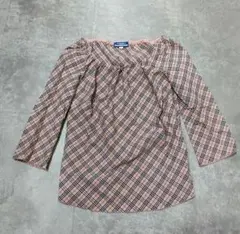 未Burberry バーバリーゴルフ/ノバチェック /トップス /半袖 M 綿