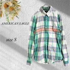 古着AMERICAN EAGLE 長袖シャツ Sサイズ チェック柄 2846