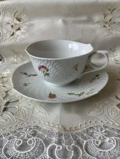 未使用近✨マイセン ベーシックフラワー 2つの花 レット 紫② サラダ