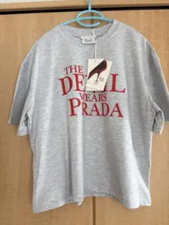 新品未使用　ZARA プラダを着た悪魔Tシャツ グレー　USサイズS
