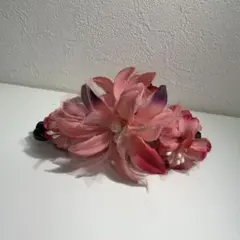 フラワーヘアアクセサリー ピンク系　花飾り