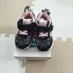 イフミー黒とピンクのハート柄スニーカー16センチ