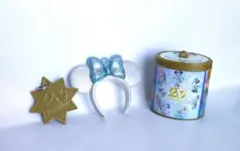 ディズニーシー 20周年 ガチャかTDS　ミニチュア　　クランチ缶　カチューシャ