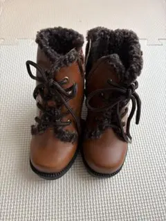 【新品・未使用品】ブラウンファー付きキッズブーツ