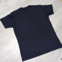 水通しのみ UNIQLO VネックTシャツ ネイビー Lサイズ
