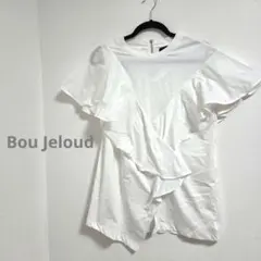 ​Bou Jeloud アシメフリルカットソー 白 チュニック バックジップ Fのサムネイル