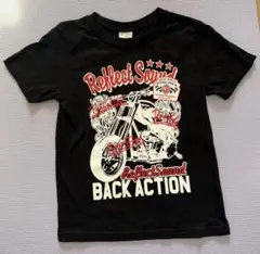 【美品】BLUE COUNTRY キッズ 半袖 Tシャツ 130 バイク 黒