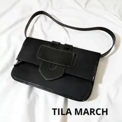 美品TILA MARCH ハンドバッグ　クラッチバッグ　2way ブラック　黒