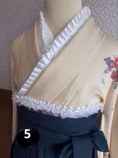 Sale 和衣　帯飾り　ホワイトフリルxレースフリル　成人式　卒業式袴飾り振袖f