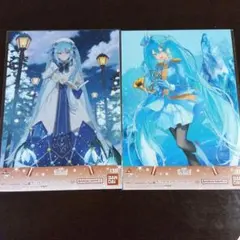 雪ミク　一番くじ　クリアポスター　2枚