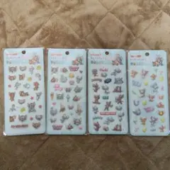 トムとジェリー　ぷくぷくシール　4枚セット